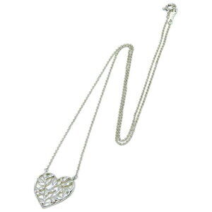 Tiffany Co Olive Leaf Heart PendantChain Pendant NecklaceSterling SilverJewelry